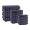 Depera Home Vague 16-pc. Quick Dry Bath Towel Set In Blue