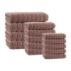 Depera Home Vague 16-pc. Quick Dry Bath Towel Set In Brown