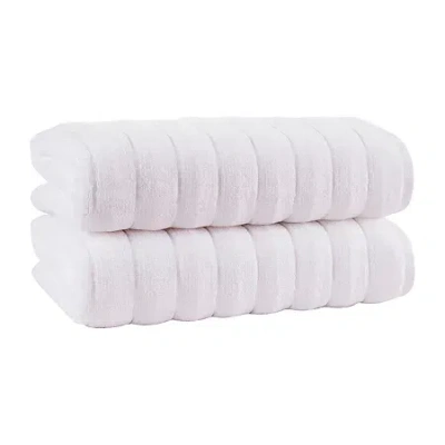 Depera Home Vague 2-pc. Bath Sheet In White