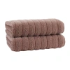 Depera Home Vague 2-pc. Quick Dry Bath Towel Set In Brown