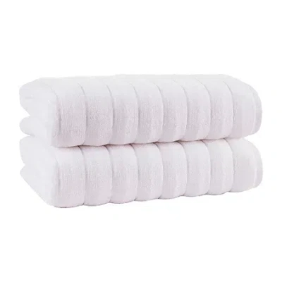 Depera Home Vague 2-pc. Quick Dry Bath Towel Set In White