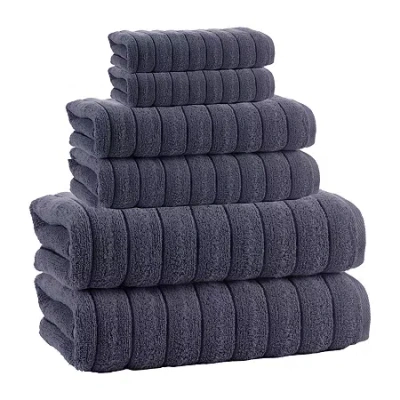 Depera Home Vague 6-pc. Quick Dry Bath Towel Set In Blue