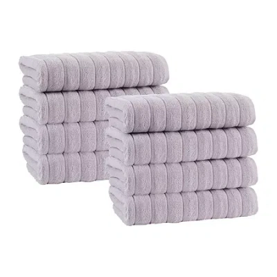 Depera Home Vague 8-pc. Quick Dry Washcloth In Silver