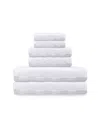 Depera Home Waffle Terry 6-piece Turkish Towel Set In White