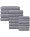 Depera Home Waffle Terry Set 16 Turkish Towels In Silver