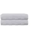 Depera Home Waffle Terry Set Of 2 Turkish Bath Mats In White