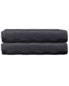 Depera Home Waffle Terry Set Of 2 Turkish Bath Towels In Grey