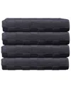 Depera Home Waffle Terry Set Of 4 Turkish Wash Towels In Grey
