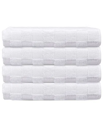 DEPERA HOME DEPERA HOME WAFFLE TERRY SET OF 4 TURKISH HAND TOWELS