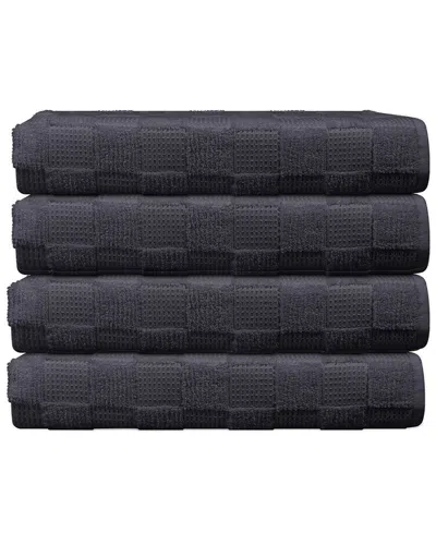 DEPERA HOME DEPERA HOME WAFFLE TERRY SET OF 4 TURKISH WASH TOWELS