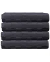 Depera Home Waffle Terry Set Of 4 Turkish Wash Towels In Grey