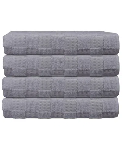 DEPERA HOME DEPERA HOME WAFFLE TERRY SET OF 4 TURKISH WASH TOWELS