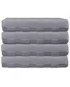Depera Home Waffle Terry Set Of 4 Turkish Wash Towels In Silver