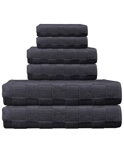 DEPERA HOME DEPERA HOME WAFFLE TERRY SET OF 6 TURKISH TOWELS