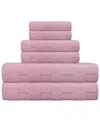 Depera Home Waffle Terry Set Of 6 Turkish Towels In Pink