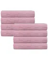 Depera Home Waffle Terry Set Of 8 Turkish Wash Towels In Pink