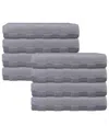 Depera Home Waffle Terry Set Of 8 Turkish Wash Towels In Silver