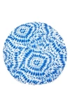 Depera Indigo Round Turkish Beach Towel In Blue