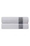 Depera Pera 2-piece Turkish Cotton Bath Towel Set In Anthracite