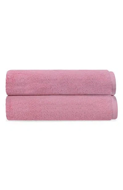 Depera Puresoft Set Of 2 Turkish Cotton Bath Towels In Pink