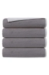Depera Set Of 4 Double Face Turkish Cotton Bath Towels In Multi