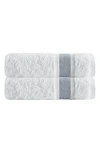 Depera Unique 2-piece Turkish Cotton Bath Towels In White