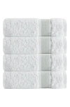 Depera Unique 4-piece Turkish Cotton Bath Towels In White