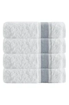 Depera Unique Turkish Cotton Hand Towel 4-piece Set In White