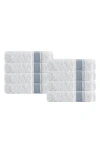 Depera Unique 8-piece Turkish Cotton Hand Towels In Gray