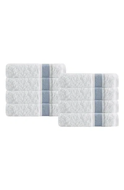 Depera Unique 8-piece Turkish Cotton Hand Towels In Gray