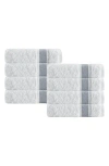 Depera Unique 8-piece Turkish Cotton Hand Towels In White