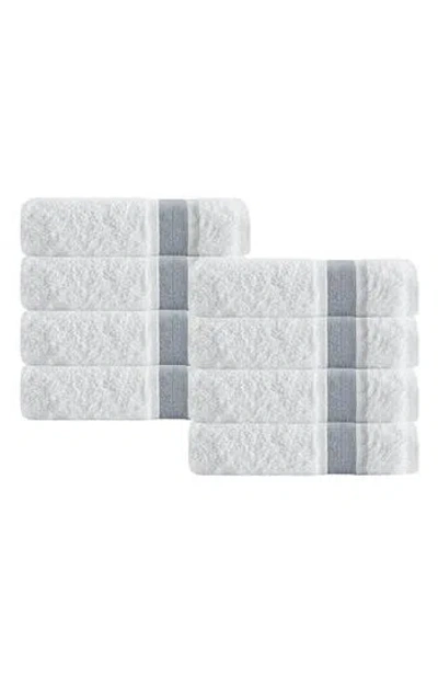 Depera Unique 8-piece Turkish Cotton Hand Towels In White