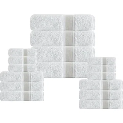 Depera Unique Turkish Cotton 16-piece Towel Set In Sand