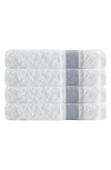 Depera Unique Turkish Cotton Hand Towel 4-piece Set In Gray