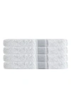 Depera Unique Turkish Cotton Hand Towel 4-piece Set In Silver