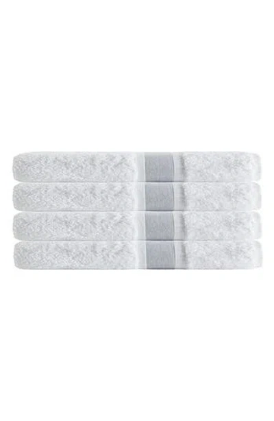 Depera Unique Turkish Cotton Hand Towel 4-piece Set In Silver