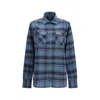 Deperlu Check-pattern Flannel Shirt In Blue