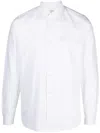 Deperlu Pointed-collar Cotton Shirt In White