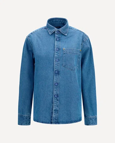 Deperlu Denim Shirt In Azzurro