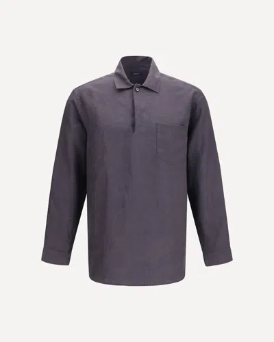 Deperlu Linen Shirt In Gray