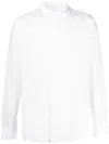 Deperlu Classic Collar Button-up Shirt With Asymmetric Hem In Pattern