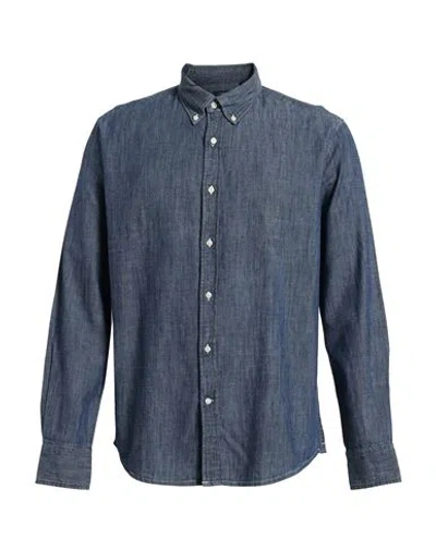 Deperlu Man Denim Shirt Blue Size 3xl Cotton