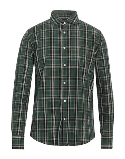 Deperlu Man Shirt Dark Green Size M Cotton