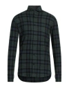 Deperlu Man Shirt Dark Green Size M Cotton, Linen In Green