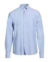 Deperlu Man Shirt Light Blue Size L Cotton In Blue