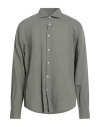 Deperlu Man Shirt Military Green Size Xxl Linen, Cotton