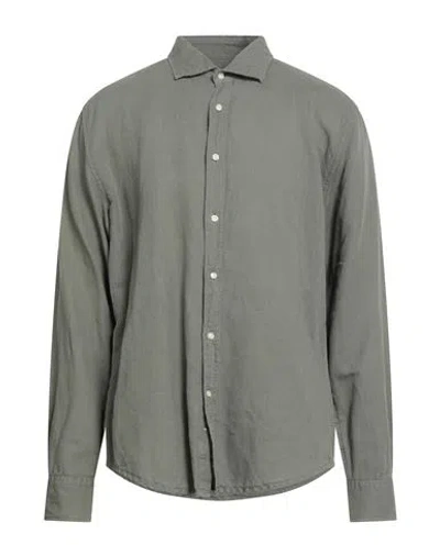 Deperlu Man Shirt Military Green Size Xxl Linen, Cotton