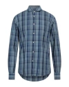 Deperlu Man Shirt Slate Blue Size Xl Cotton In Blue