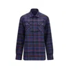 Deperlu Multicolor Cotton Pattern Shirt In Blue
