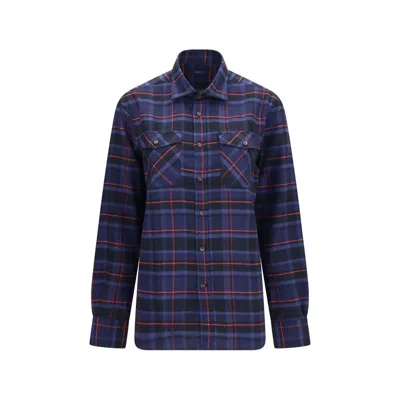 Deperlu Multicolor Cotton Pattern Shirt In Blue